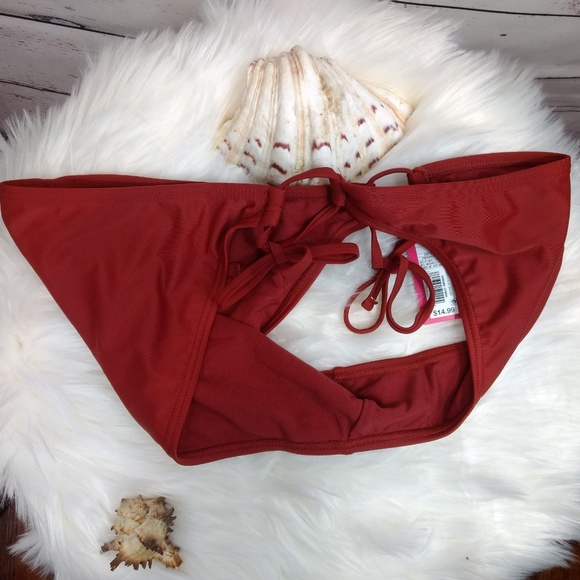 Xhilaration Paprika Side Tie Bikini Bottom - Picture 3 of 4
